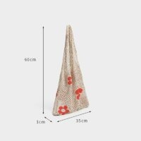 Летняя цветочная сетчатая сумка-тоут Пляжные сумки каваи