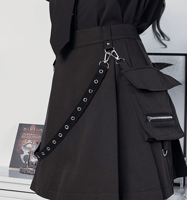 Harajuku Goth Mini-jupe taille haute 3