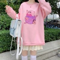 Kawaii schattige katoenen Kirby-hoodie Anime-kawaii