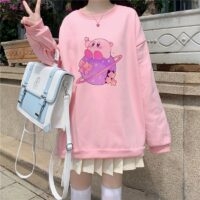 Kawaii urocza bawełniana bluza z kapturem Kirby Kawaii anime