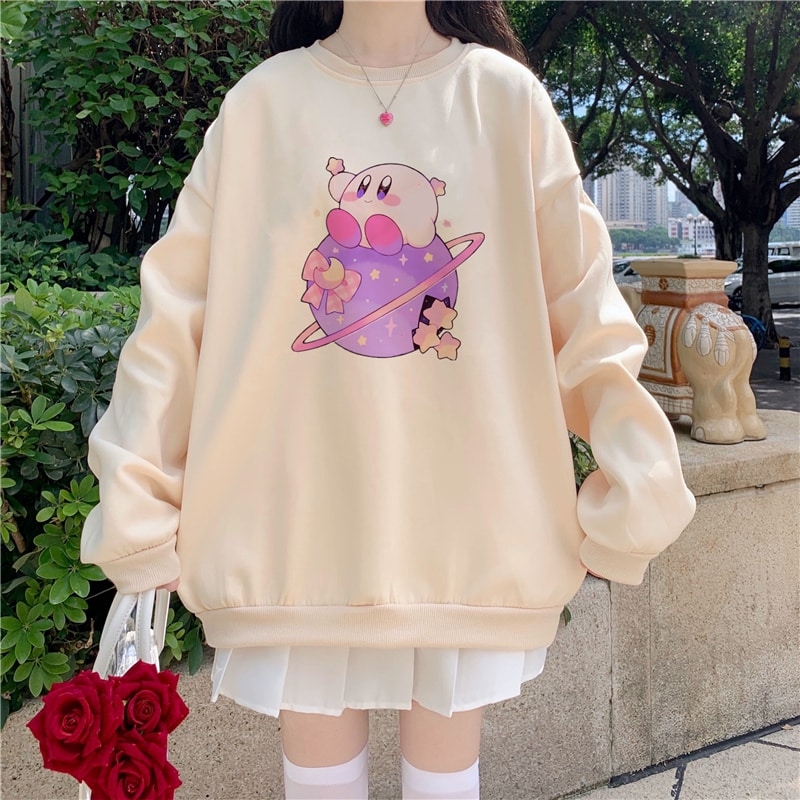 Kawaii Cute Cotton Kirby Hoodie - Kawaii Fashion Shop | Cute Asian Japanese  Harajuku Cute Kawaii Fashion Clothing