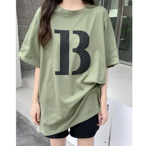 Kawaii Soft Girl Lettrage B T-shirt 2