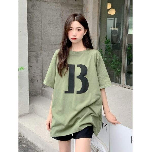 Kawaii Soft Girl Lettrage B T-shirt 5