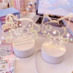 Cinna & Kuromi LED-Leuchten Cinnamoroll-Kawaii