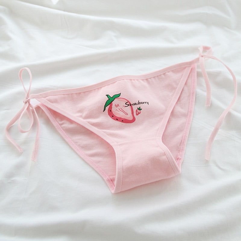 Womens Cute Strawberry Bikini Anime Lingerie Japanese Cosplay Underwear  Swimsuit