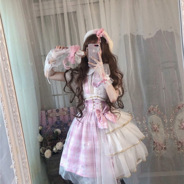 Kawaii Patchwork Prinzessin Lolita JSK Kleid Gothic-Kawaii