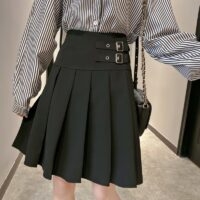 Японская летняя кружевная плиссированная юбка в стиле каваи Высокая талия каваи