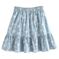 Mini saia com estampa floral de verão Mini saia kawaii