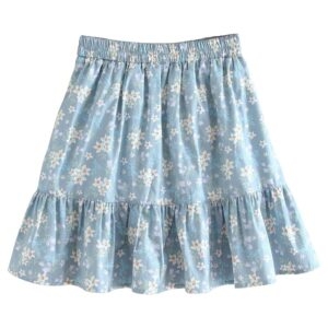 Summer Floral Printed Mini Skirt Mini Skirt kawaii