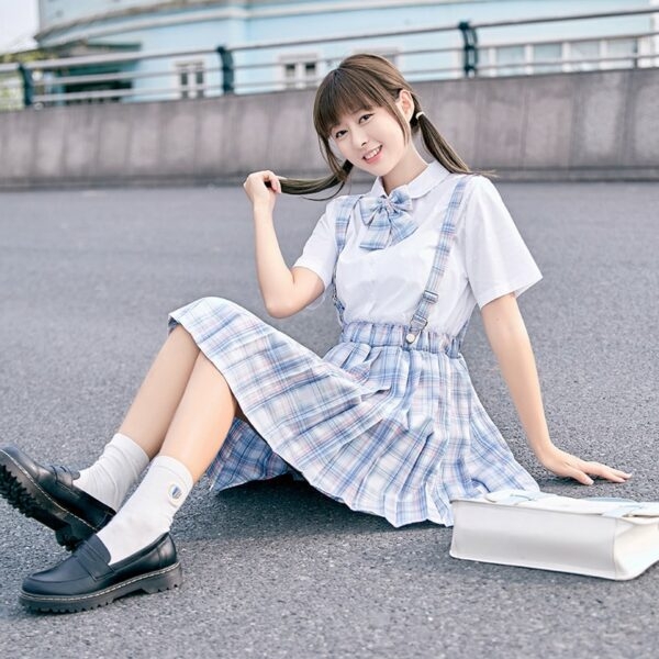 Falda con tirantes para colegiala japonesa cosplay kawaii