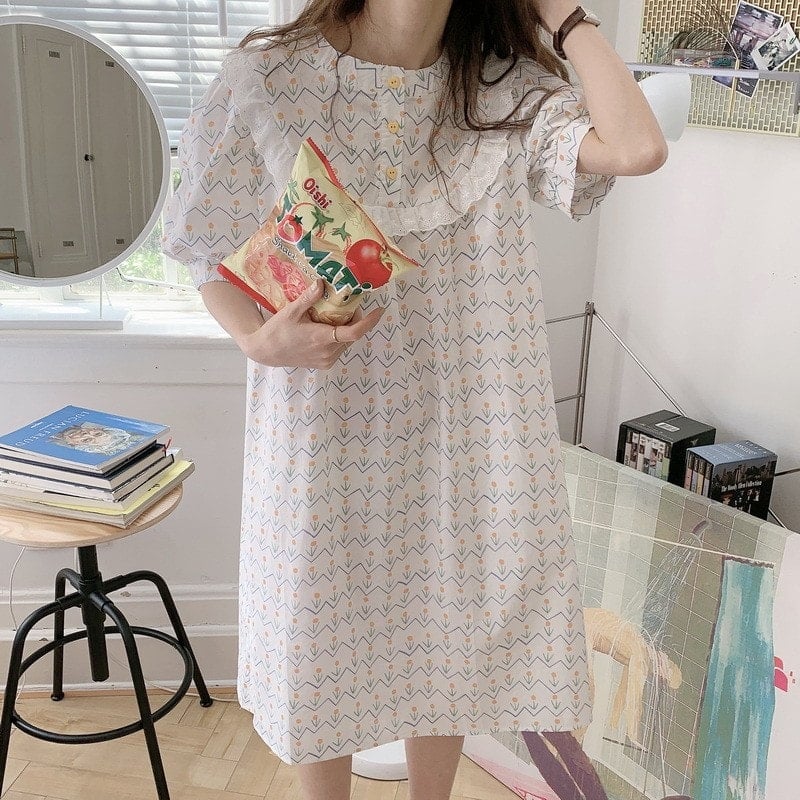 Cute Little Flower Nightdress - Kawaii Fashion Shop  Cute Asian Japanese  Harajuku Cute Kawaii Fashion Clothing