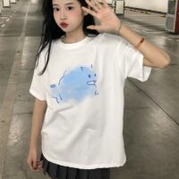 Camiseta holgada de estilo coreano Kawaii que combina con todo kawaii coreano