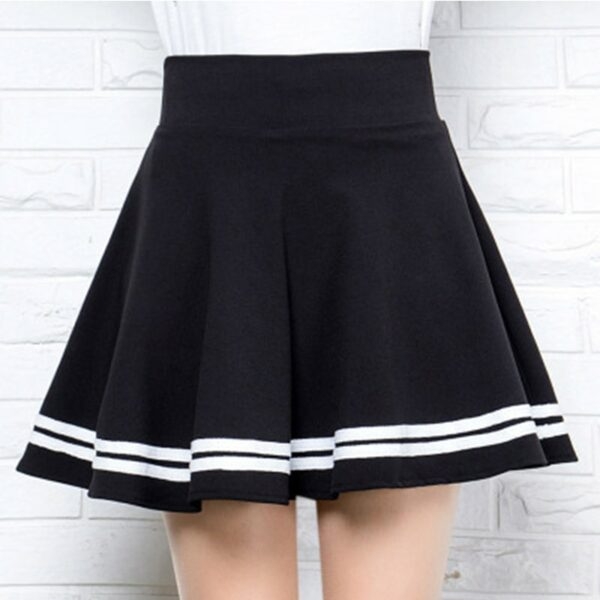 Minifalda Kawaii Rayas Negra 3