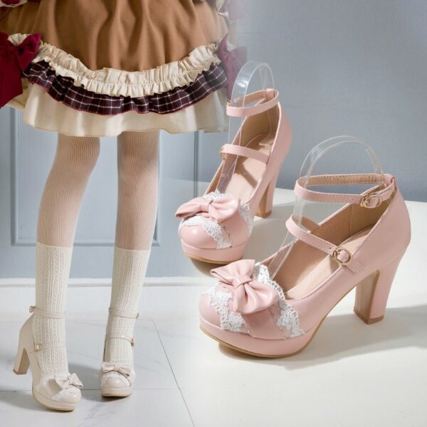 Mode Lolita schoenen met hoge hakken Lolita schoenen kawaii