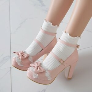 Moda Lolita Sapatos de Salto Alto Lolita Sapatos kawaii