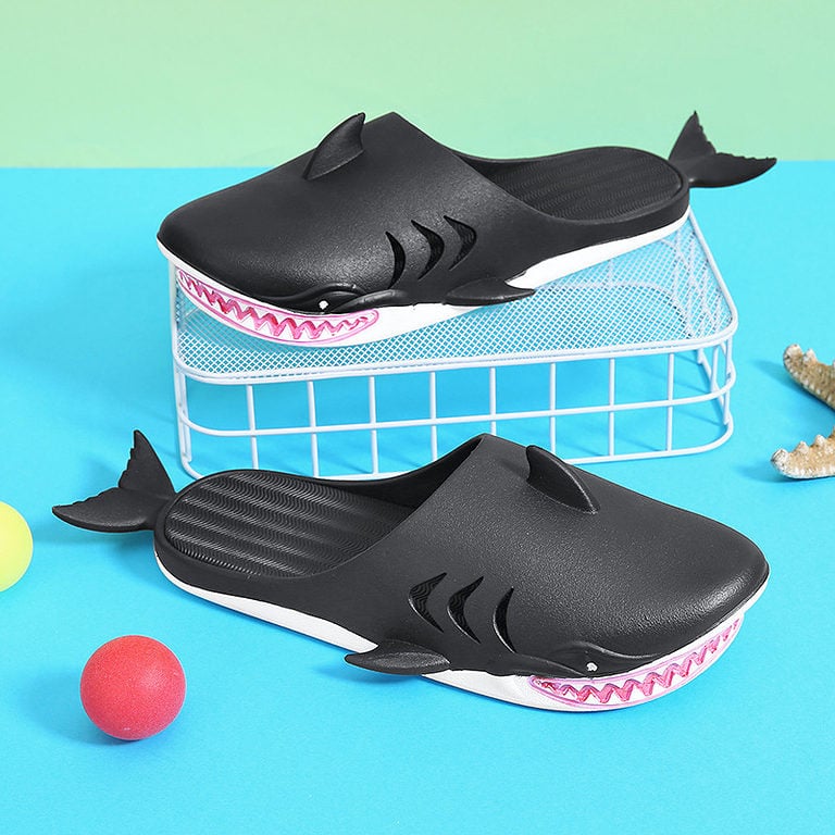 Cartoon Shark Slide Sandal - Kawaii Fashion Shop | Cute Asian Japanese ...