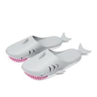 Sandale à glissière de requin de dessin animé Pantoufles de dessin animé kawaii