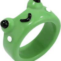 Cute Frog Resin Ring 2Pcs Couple Ring kawaii