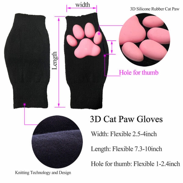 Kawaii 3D Cute Cat Paw Cosplay-handskar Cat Paw kawaii