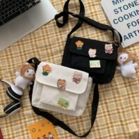 Joli petit sac à bandoulière en toile Harajuku Toile kawaii