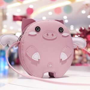 Lindo cerdo artesanal bolsa hecha a sí misma materiales conjunto DIY kawaii