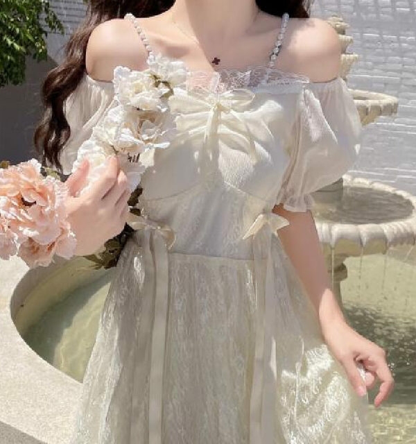 Vestido de princesa estilo Kawaii Lolita com mangas bufantes Vestidos de fadas kawaii