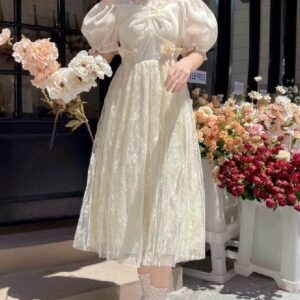 Robe de princesse à manches bouffantes de style Kawaii Lolita Robes de fée kawaii