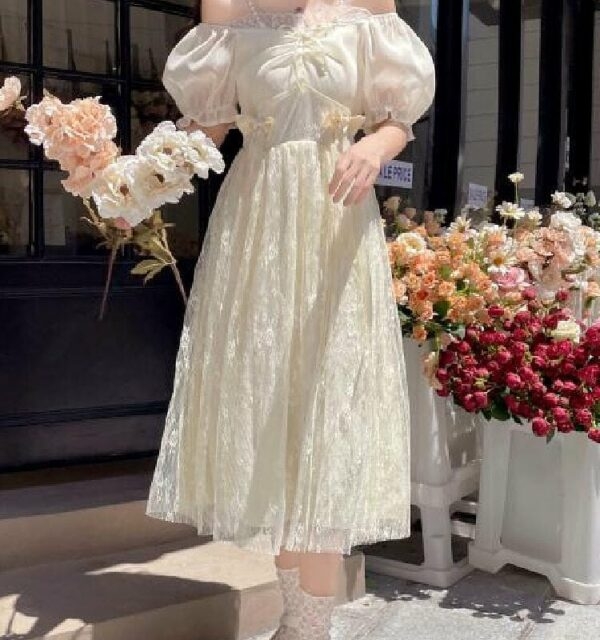Kawaii Lolita Style Puff Sleeves Princess Dress - Kawaii Fashion Shop ...