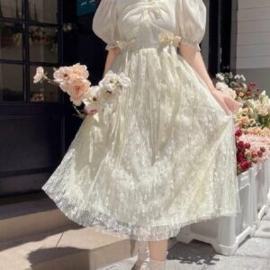 Robe de princesse à manches bouffantes de style Kawaii Lolita Robes de fée kawaii