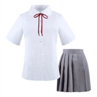 Mundurki szkolne Koszula marynarska + Komplety plisowanej spódnicy Kawaii japońskie