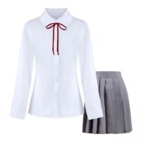 Camicia da marinaio per uniformi scolastiche + set di gonne a pieghe Kawaii giapponese