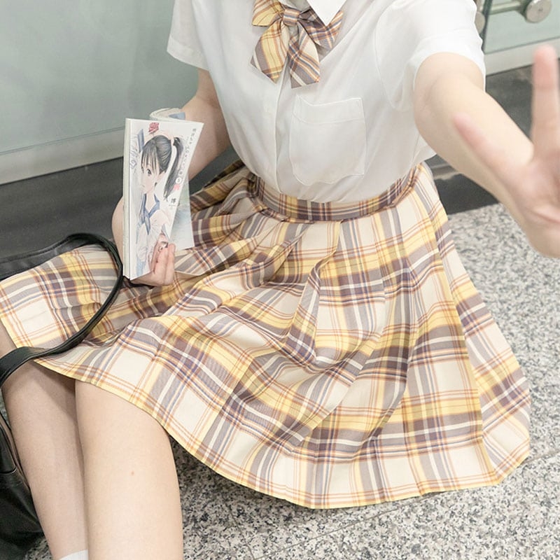 Conjunto de uniforme escolar japonês JK estudante, doce kawaii