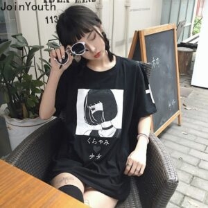 Винтажная футболка Kawaii Girly с буквенным принтом Harajuku kawaii
