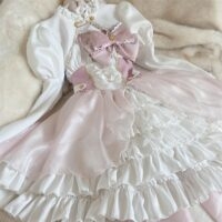 فستان Kawaii Sweet Cherry Pink لوليتا JSK الكرز كاواي
