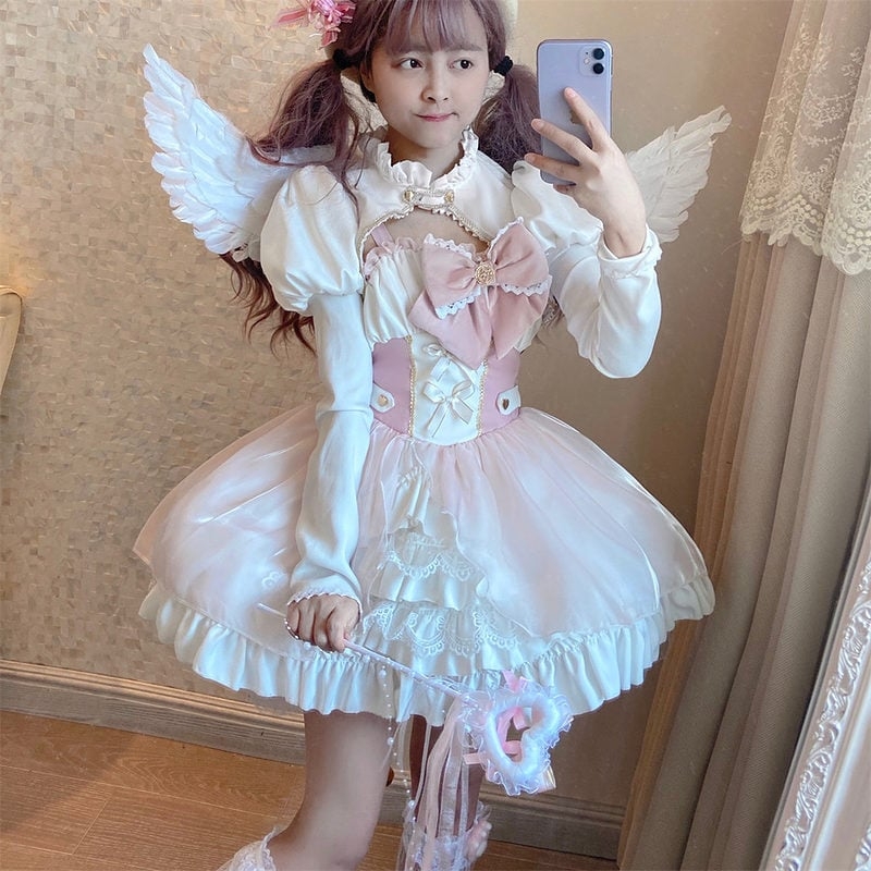 Kawaii Sweet Cherry Pink Lolita JSK Dress - Kawaii Fashion Shop | Cute  Asian Japanese Harajuku Cute Kawaii Fashion Clothing