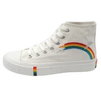 Zapatos de lona con estampado de arcoíris kawaii Zapatos de lona kawaii