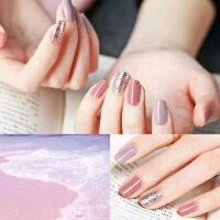 Kawaii Nails – Lindo esmalte de uñas tricolor con purpurina Gel para decoración de uñas kawaii