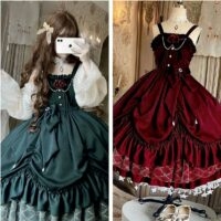 Vestido victoriano vintage lolita jsk kawaii gotico