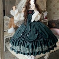 Vintage Victoriaanse Lolita Jsk jurk Gotische kawaii