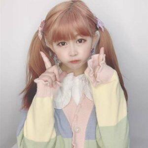 Soft Girl Rainbow Cardigan Sweater Rainbow kawaii