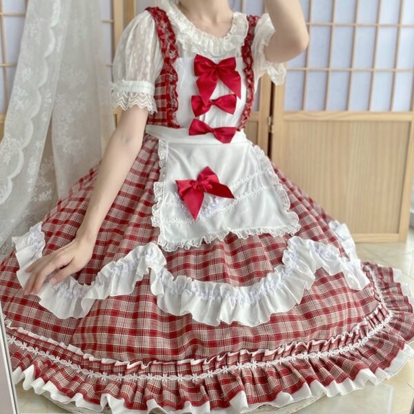 Kawaii Sweet Lolita Dress Polyester Sleeveless Sweet Dress Lolita Jsk Dress Lolita Dress kawaii