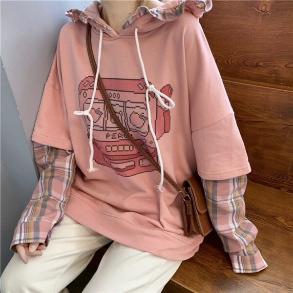 Sudaderas con capucha de máquina de juego rosa kawaii Máquina de juego kawaii