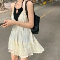 Mini vestidos con tirantes de verano Minivestido kawaii