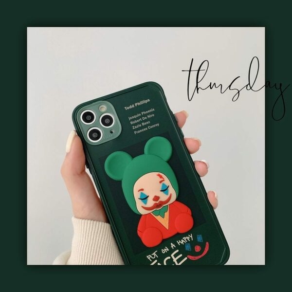 Зеленый чехол для iPhone с мультяшным клоуном Зеленый чехол для iPhone' каваи