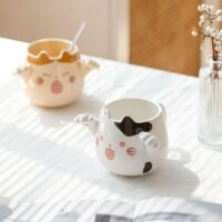 Tasse en céramique inspirée du chat Kawaii Chat kawaii