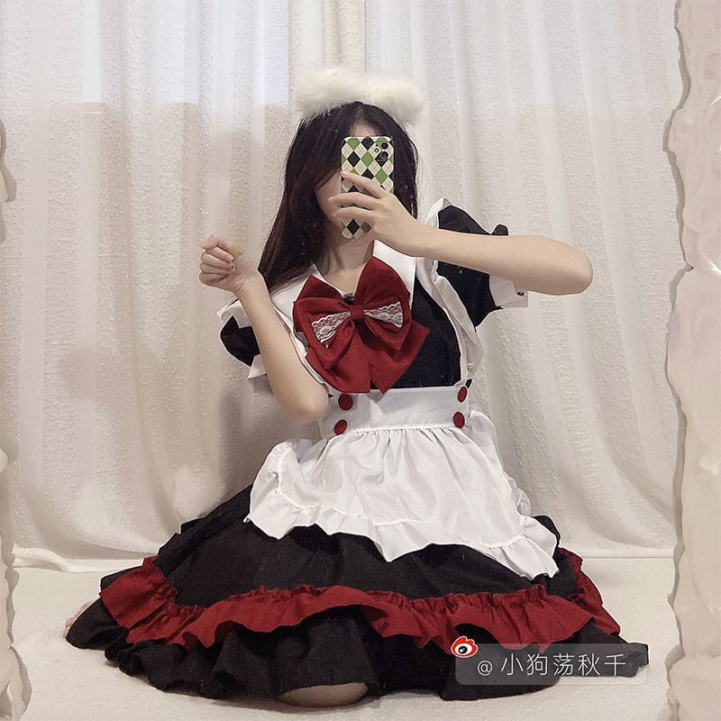 Kawaii Lolita Girl Soft Maid Dress - Kawaii Fashion Shop Lindas