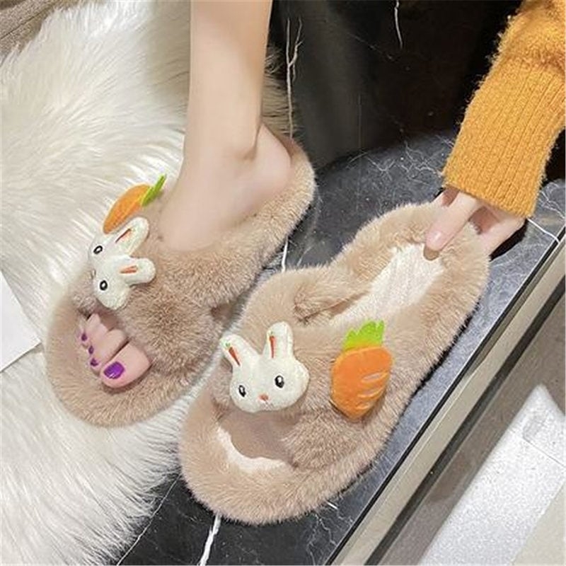 Kawaii Cartoon Plush Slippers - Kawaii Fashion Shop | Cute Asian Japanese  Harajuku Cute Kawaii Fashion Clothing