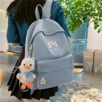 かわいい韓国の学生ナイロンバックパック韓国のブックバッグかわいい