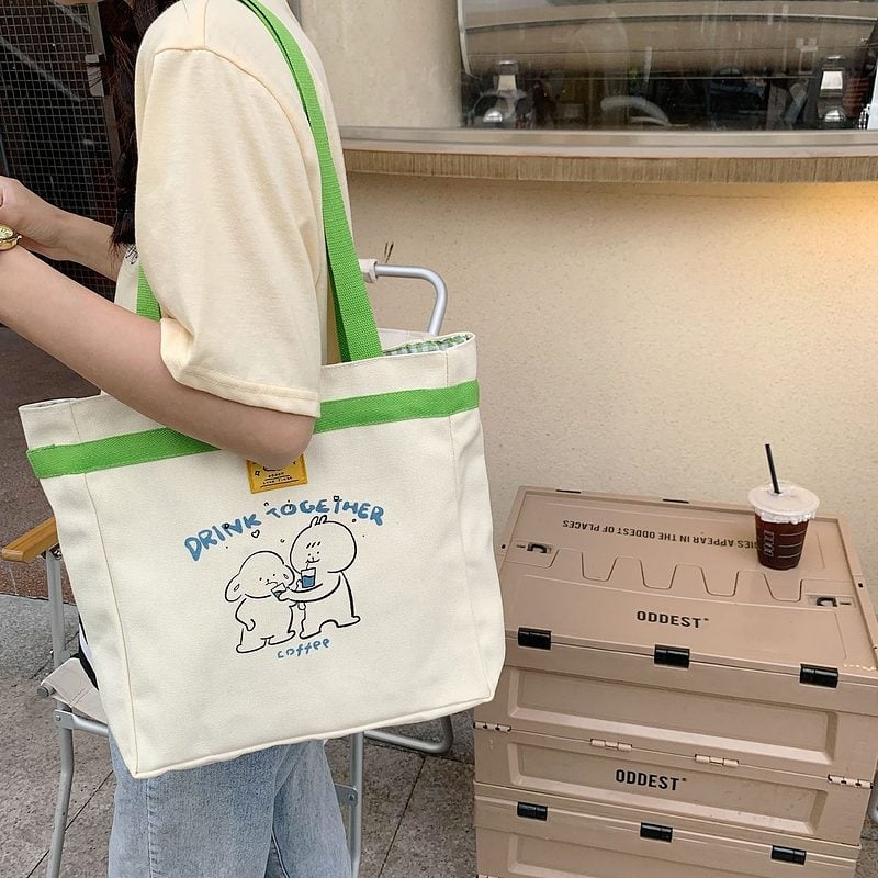New Harajuku Japanese Canvas Crossbody Bag Women's Leisure Student
