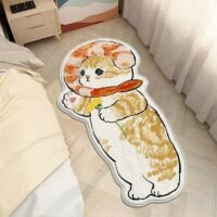 Schöne Katzen-Cartoon-Teppichmatte Cartoon-Kawaii